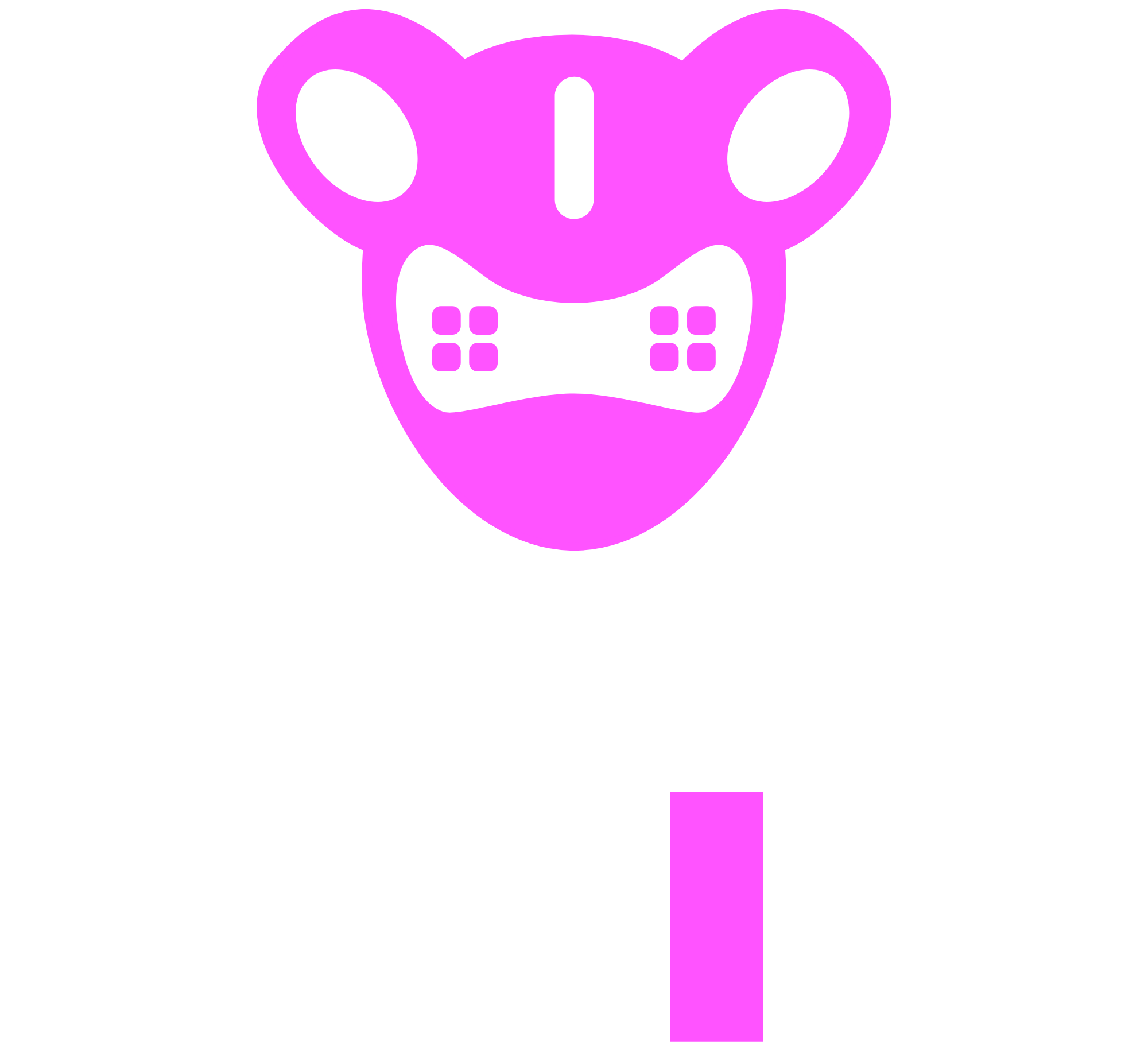 Logo + wordmark, stacked — for dark backgrounds